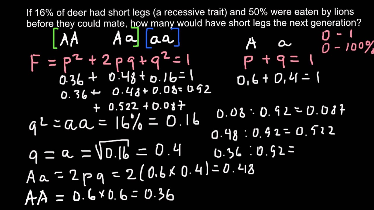 How to solve Population Genetics  problems