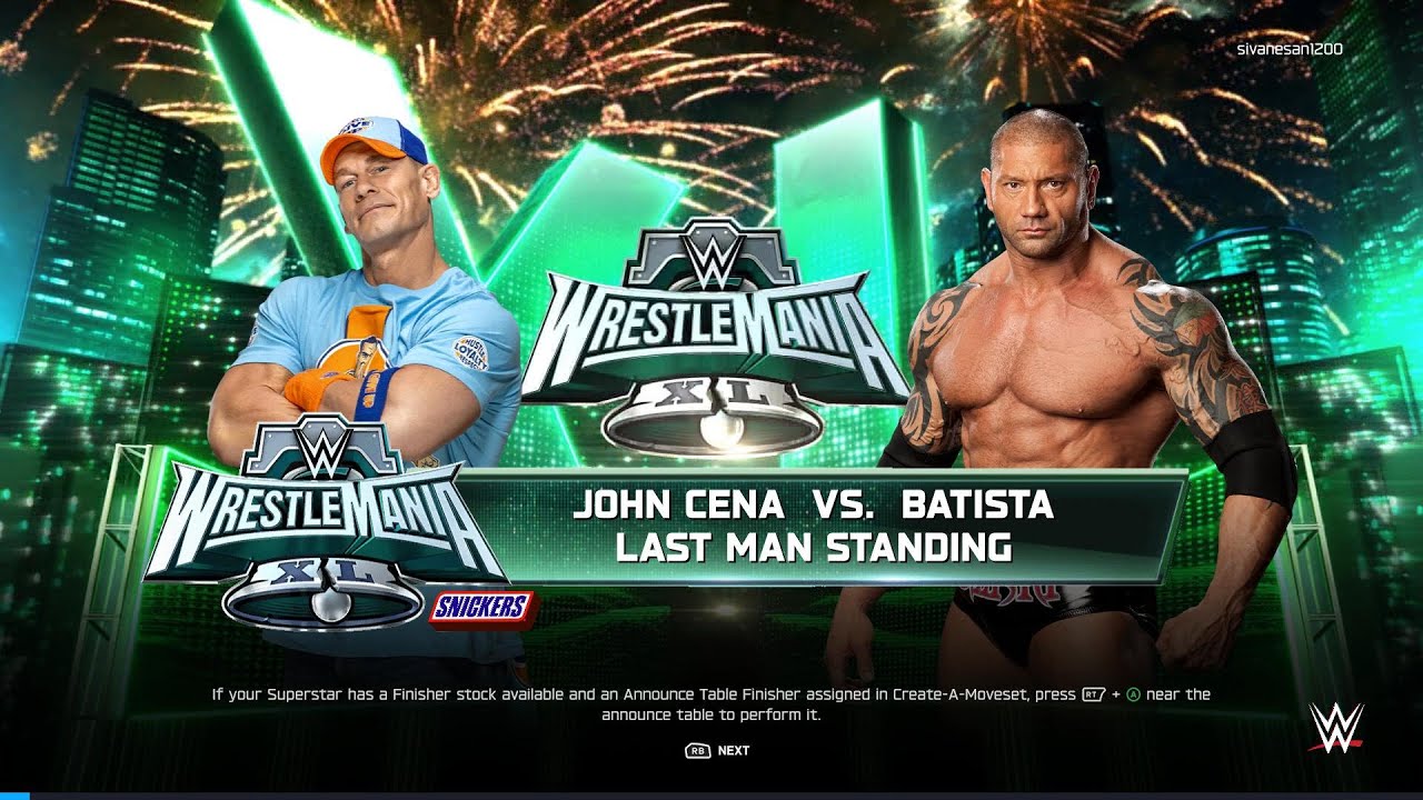 FULL MATCH : John Cena VS Batista | John Cena Vs All Wrestlers | Joh Cena Retirement tour