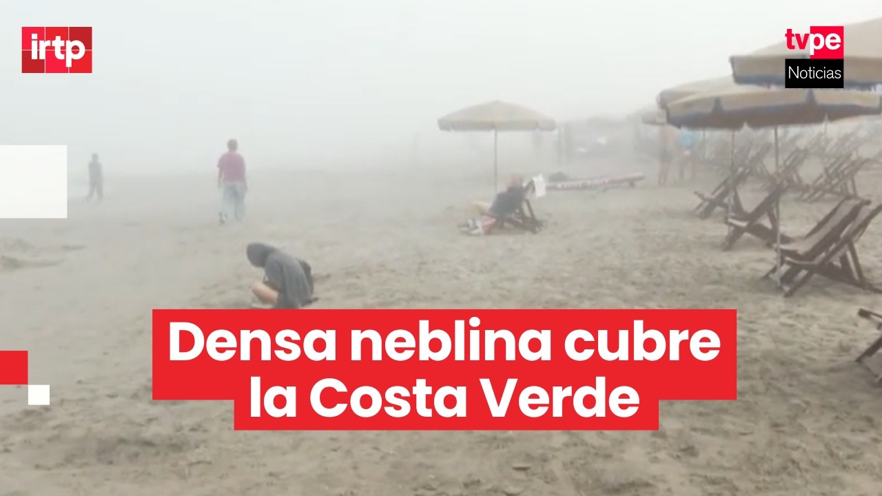 Densa neblina reduce visibilidad en la playa Agua Dulce en Chorrillos