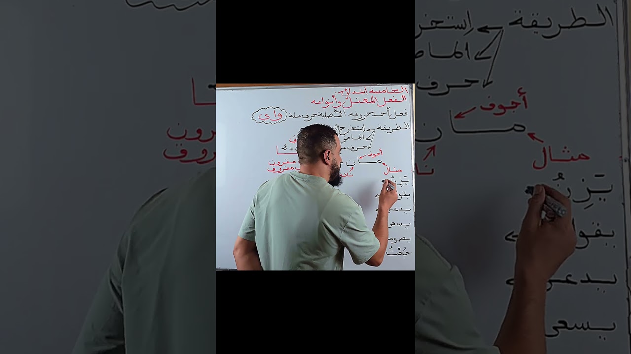 خامسة ابتدائي: الفعل المعتل و أنواعه 