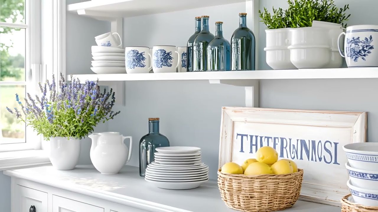 Blue & White Farmhouse Charm | Thrifted Spring to Summer Decor Ideas 2025