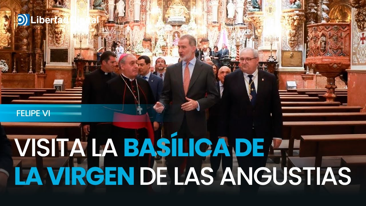 Felipe VI visita, entre aplausos y vivas, la Basílica de la Virgen de las Angustias