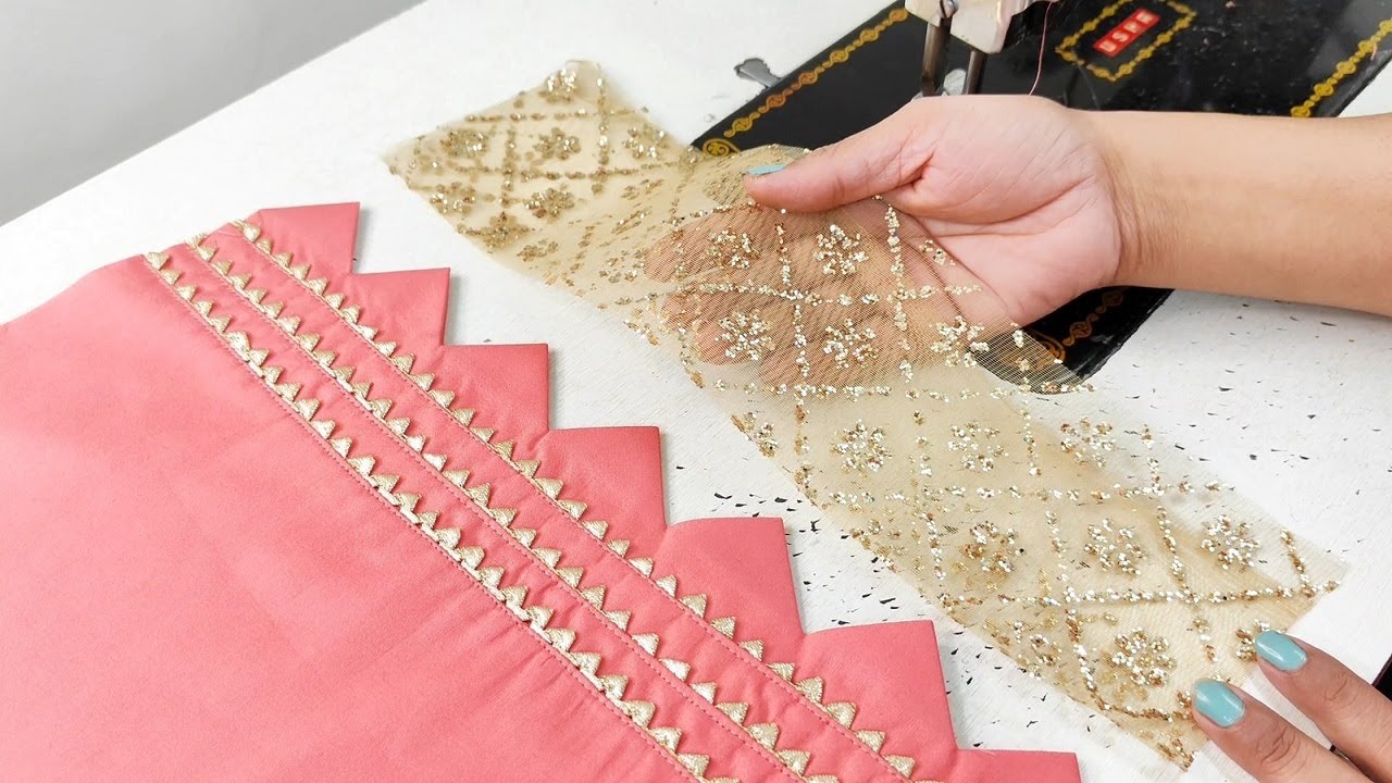Beautiful Pakistani Sleeves Design with Cutwork | Sleeves Design with Lace