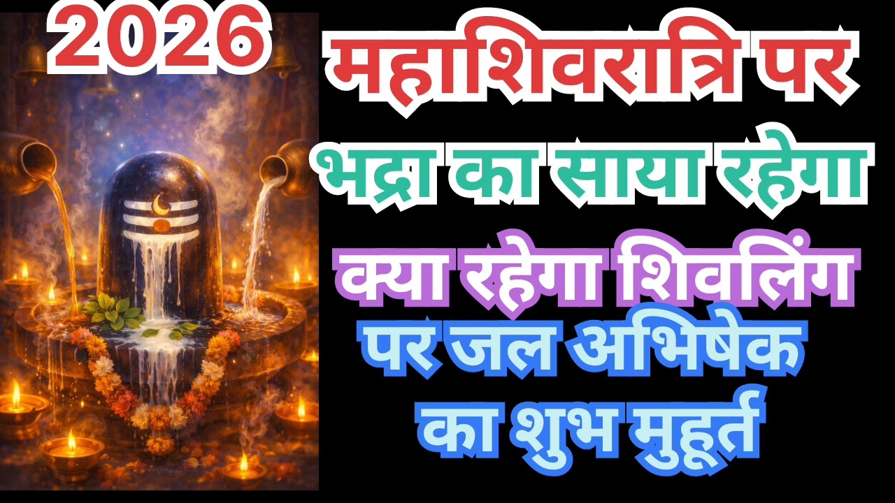 2026इस बार महाशिवरात्रि पर भद्रा का साया रहेगा ऐसे में शिवलिंग पर जल अभिषेक का शुभ मुहूर्त क्यारहेगा