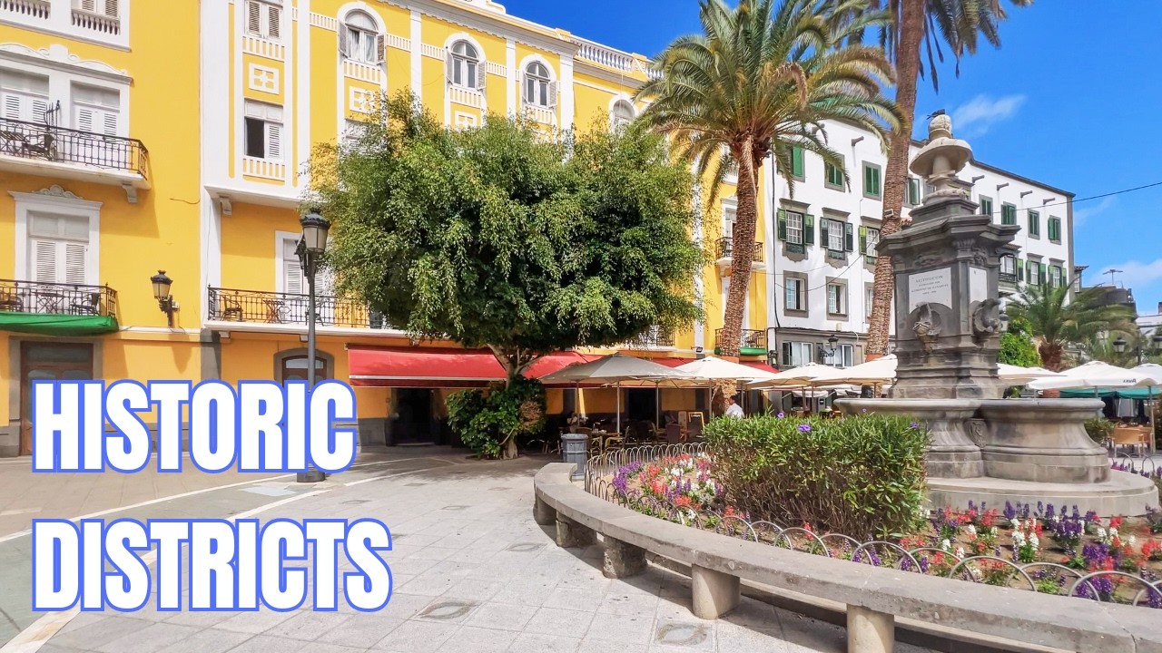 HISTORIC DISTRICTS, LAS PALMAS DE GRAN CANARIA, SPAIN ⛪  [4K]