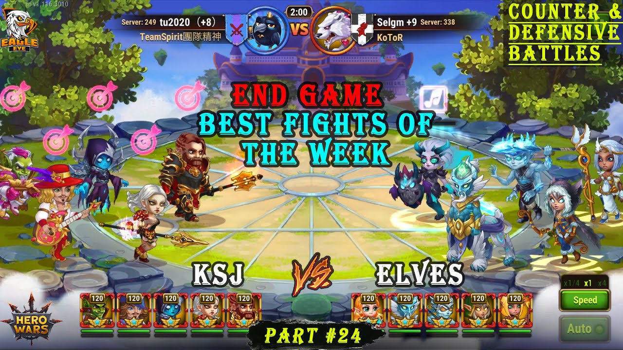 Best team fights of the week Guild wars part #24 | Hero wars mobile