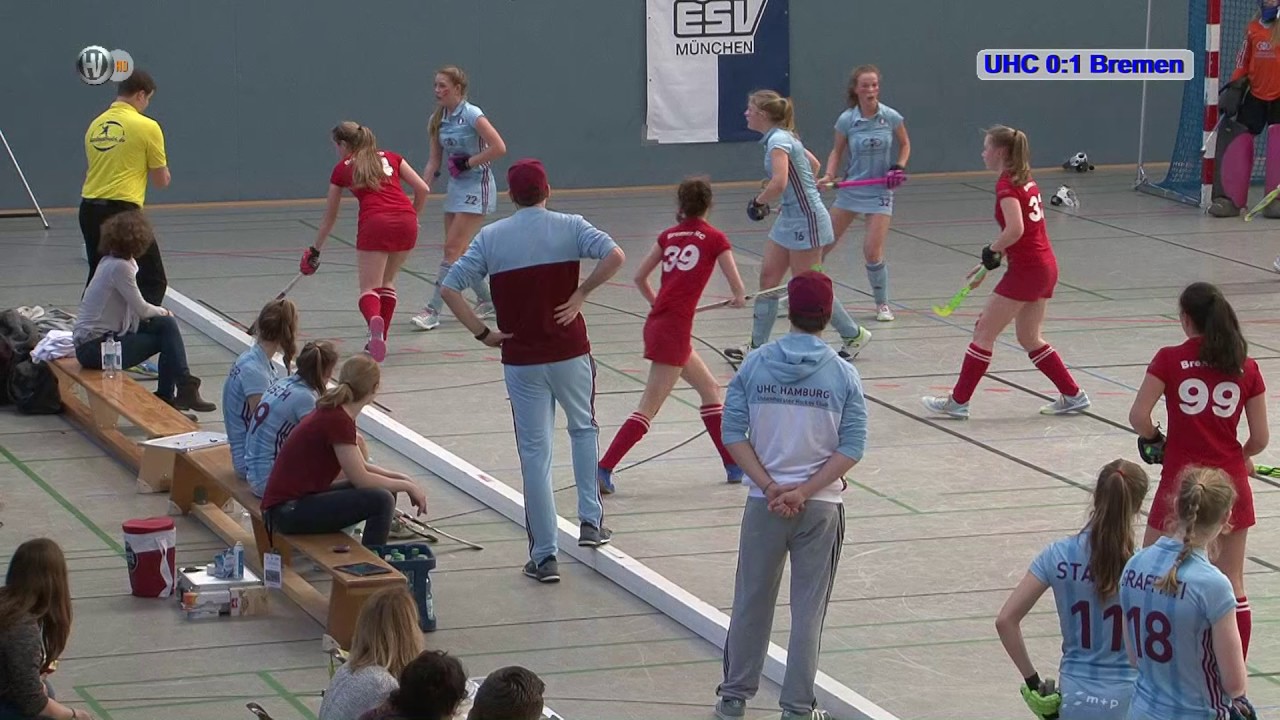 1.Spiel DM Halle weibliche Jugend B  UHC Hamburg vs. Bremer HC 25.02.2017