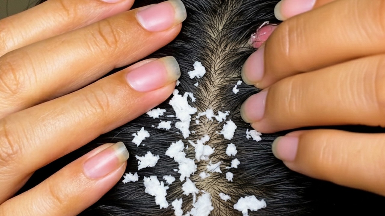 Ultimate Flake Hunt: Long Nails & Tweezers ASMR Scalp #S0031