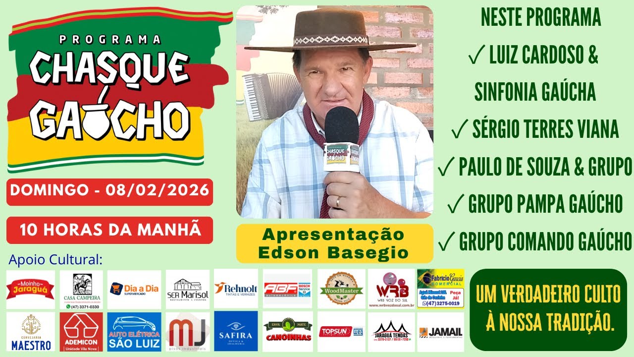Programa Chasque Gaúcho: 08/02/2026