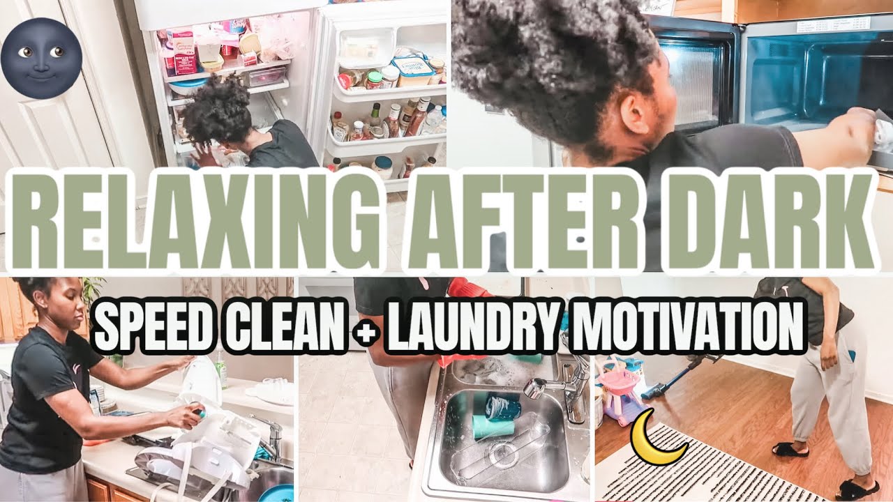 AFTER DARK MESSY HOUSE TRANSFORMATION |  2021 LATE NIGHT TIME CLEAN WITH ME AND LAUNDRY
