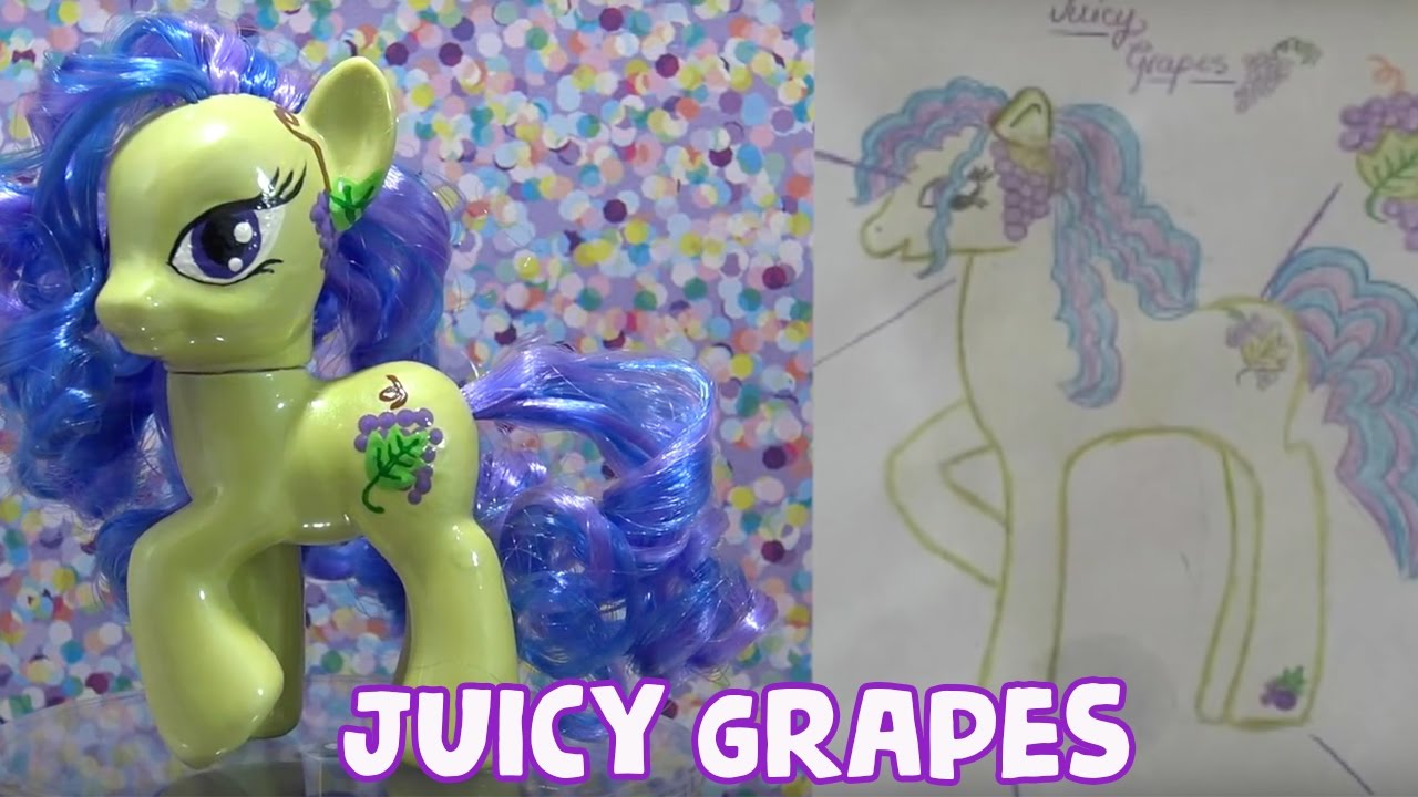 VINEYARD GRAPE PONY || Fan Custom Friday #16 || Custom OC Pony Giveaway #FCF - HOW TO CURL PONY HAIR