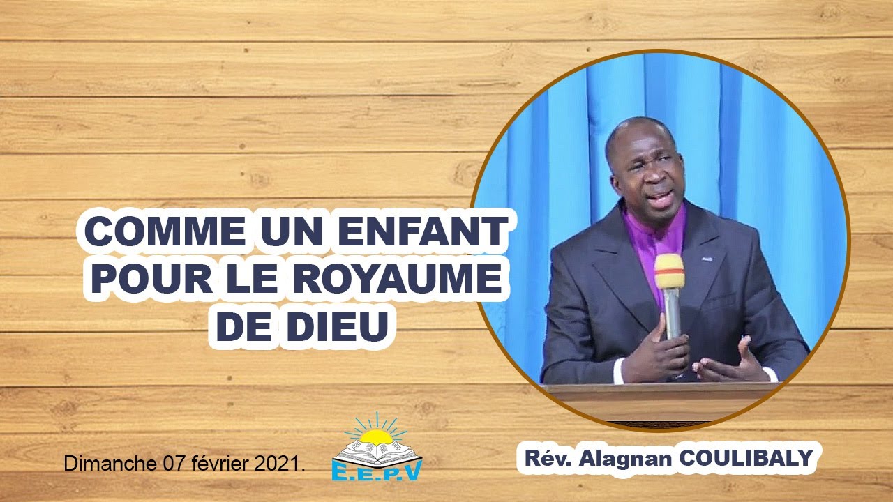 Comme un enfant pour le royaume de Dieu.
