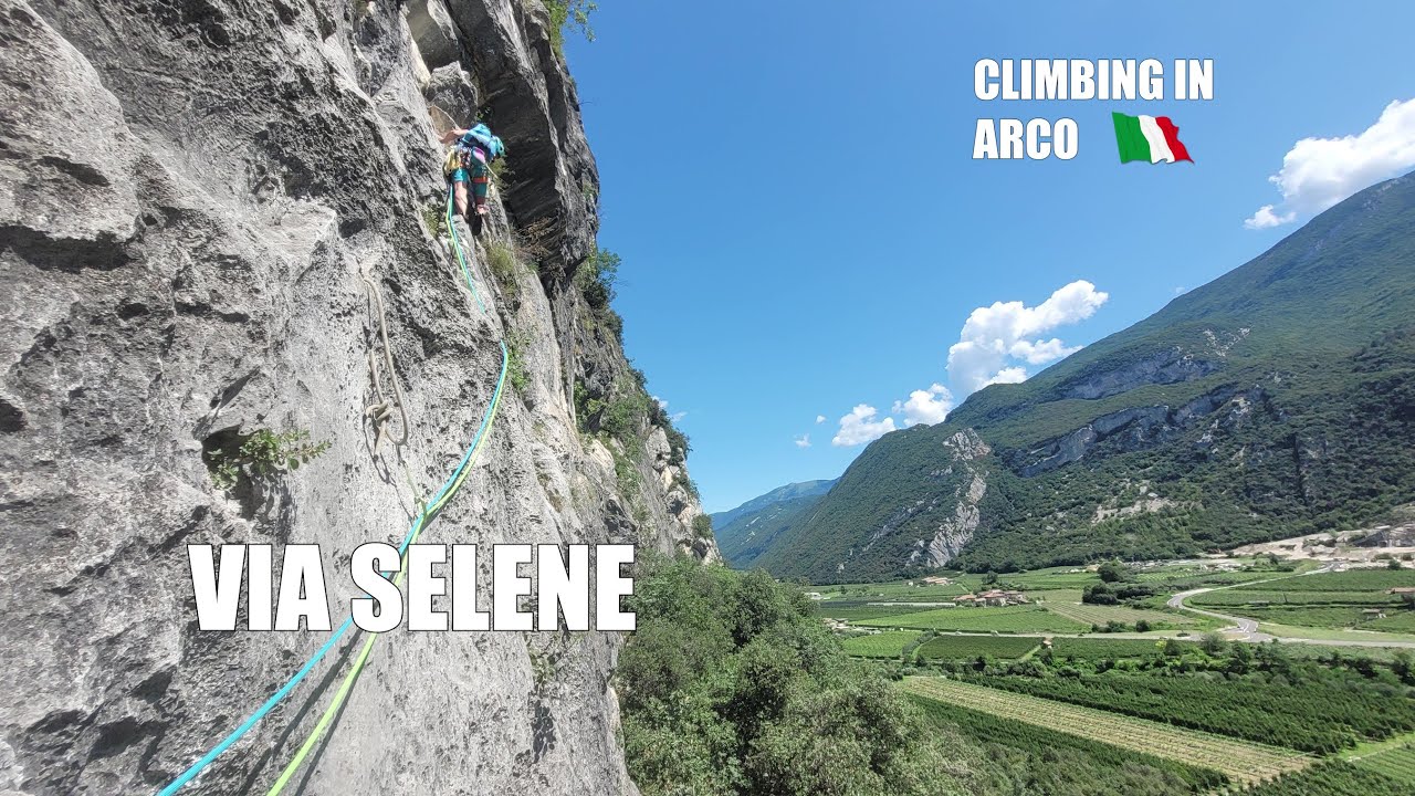 Arco, Monte Colt, Parete di San Paolo, Via Selene, VI/S1/II, 8 pitches