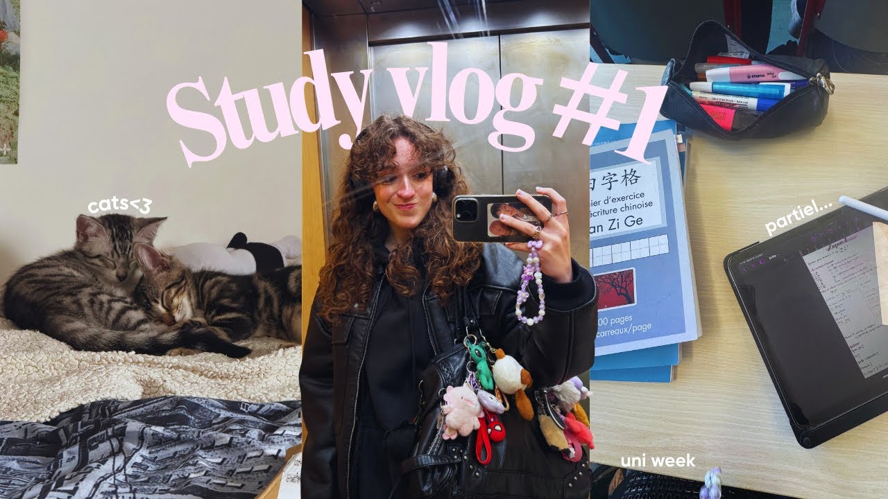 STUDY VLOG #1 ⋆｡°✎ᝰ -Une semaine a l'université avec moi