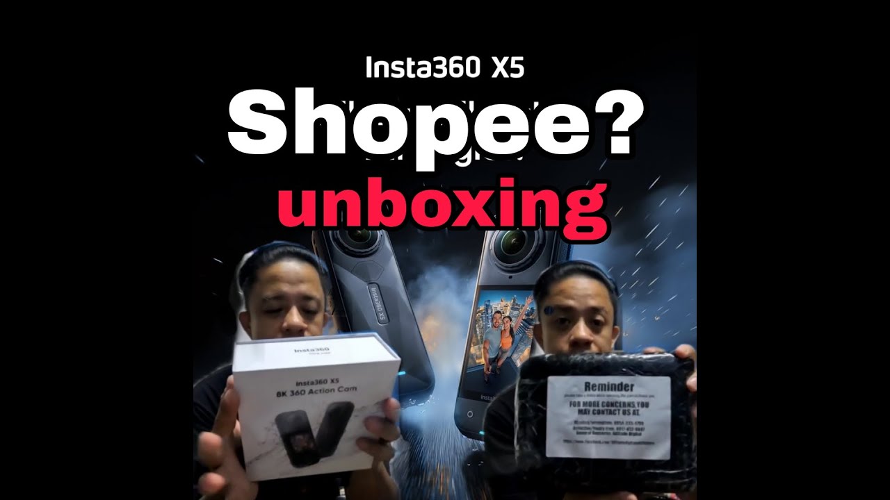 insta 360 x5!! (SHOPEE) Unboxing ..