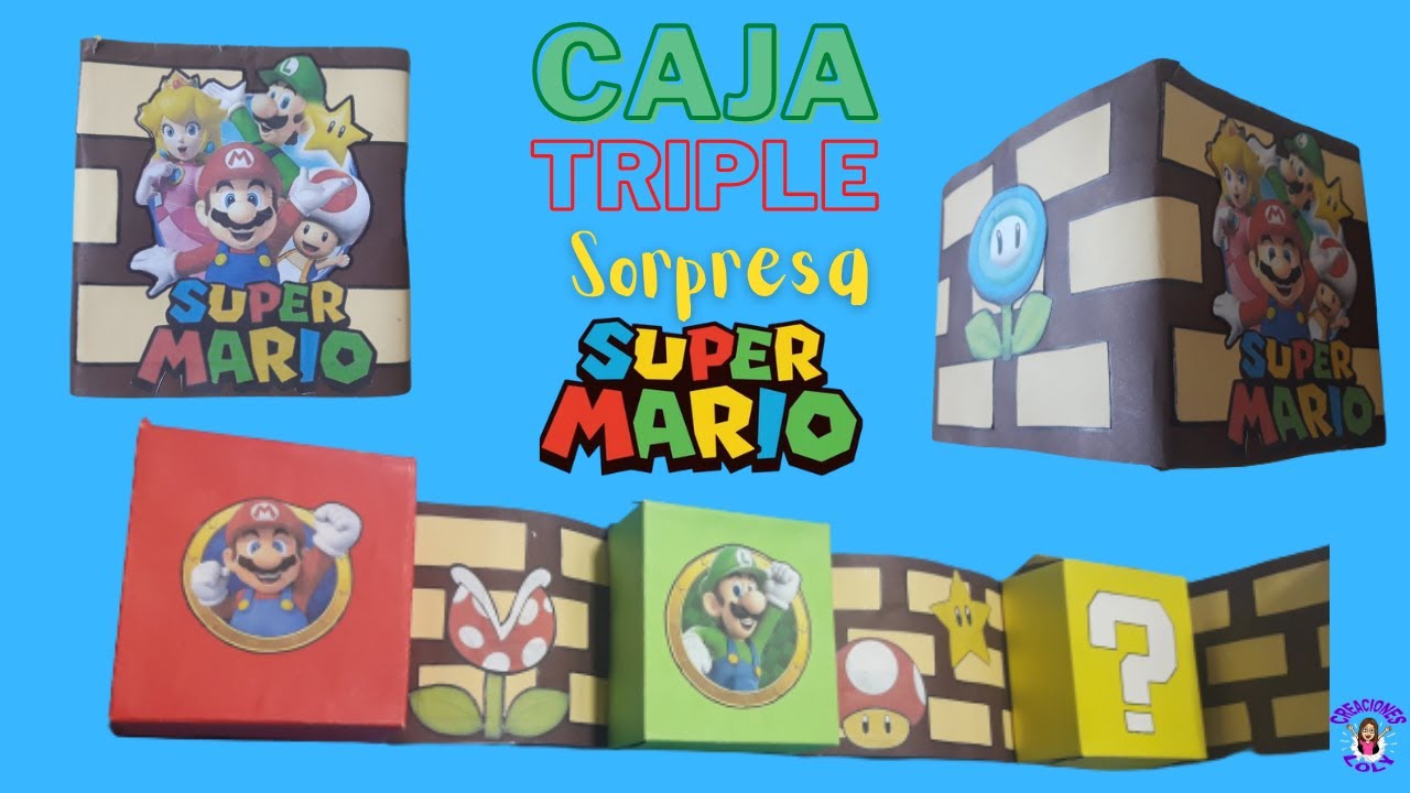 🎁 Caja Triple sorpresa Mario Bros - Creaciones Loly