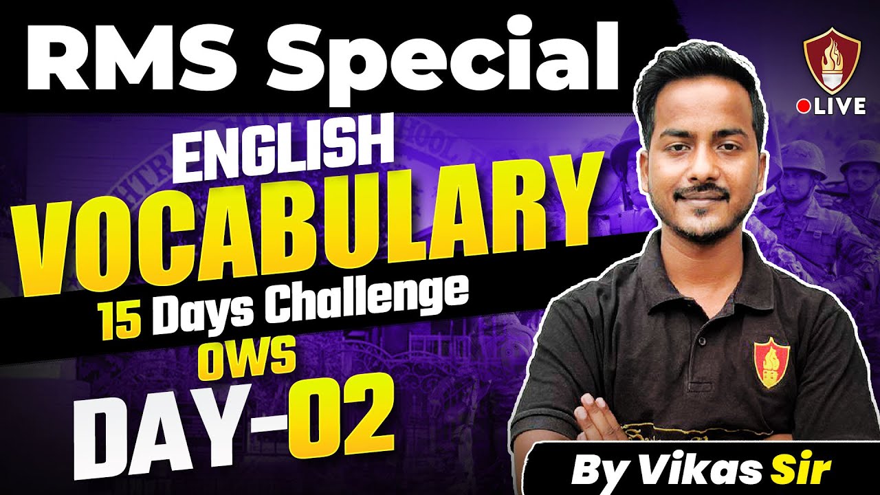 English Vocabulary | Vocab Kaise Sikhe | RMS Military School | Sainik Class 6 & 9