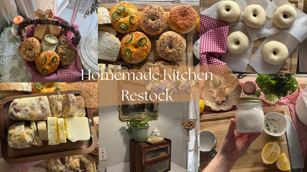 Homemade Cottage Kitchen Restock | bread, flavored butter, cream cheese, cookies + more! 