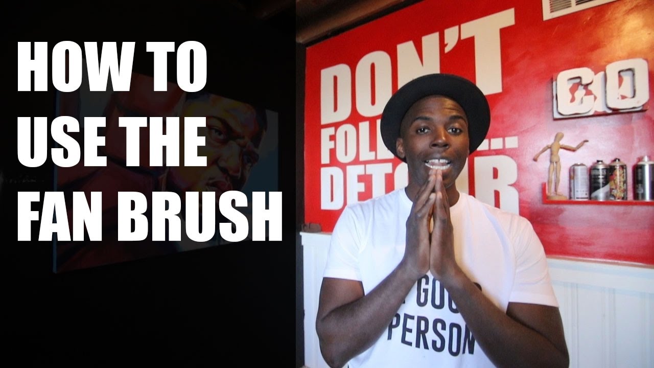 How to use the fan brush with acrylic and oil paints