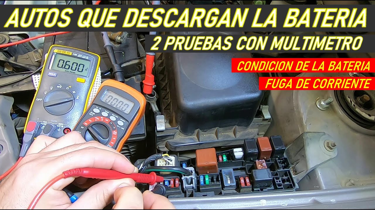 2 pruebas para autos que descargan la bateria... con multimetro