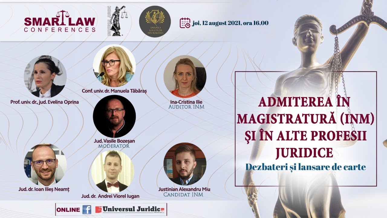 SMART LAW CONFERENCES - Admiterea în magistratură (INM) și în alte profesii juridice