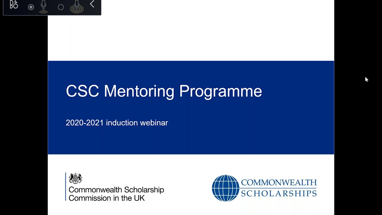 CSC Mentoring Programme 2020-21 induction webinar