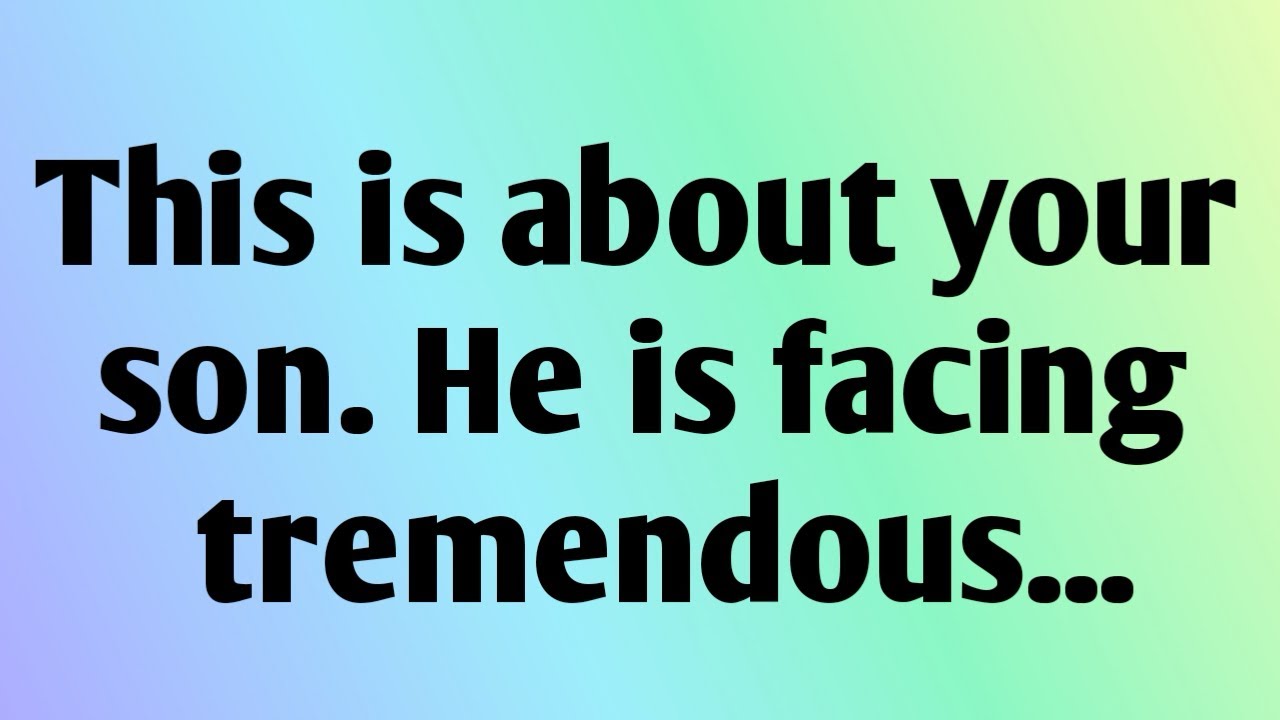💸This is about your son. He is facing tremendous…