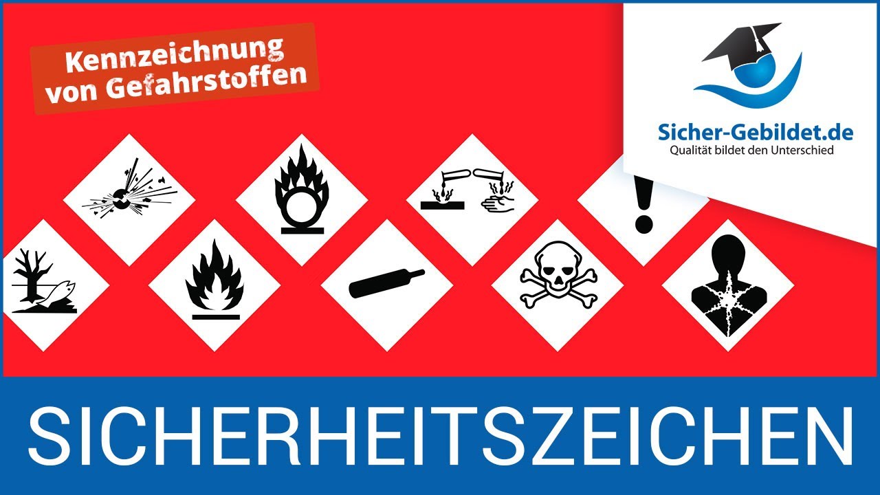 Sicherheitszeichen: Kennzeichnung von Gefahrstoffen