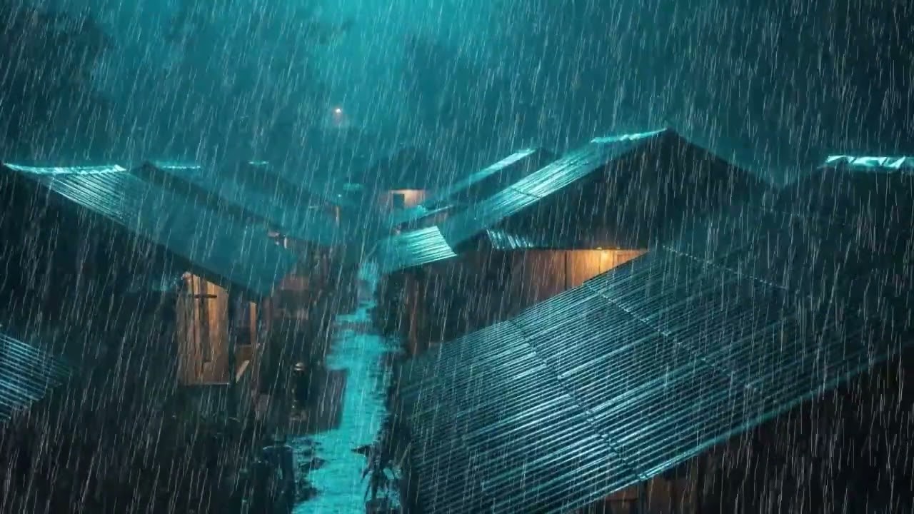 No Ads Rain Sounds for Sleeping &ndash; Tin Roof Rain with Low Thunder for Calm Night Rest