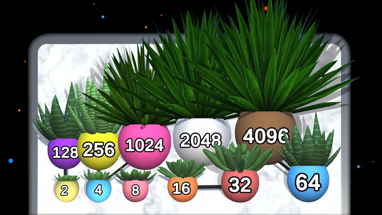2048 Plant Merge 3D - iOS Gameplay Walkthrough (4096)