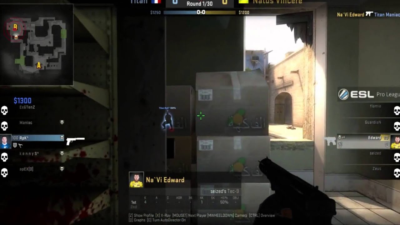 CS:GO na'vi Edward: pistol king -5 ACE