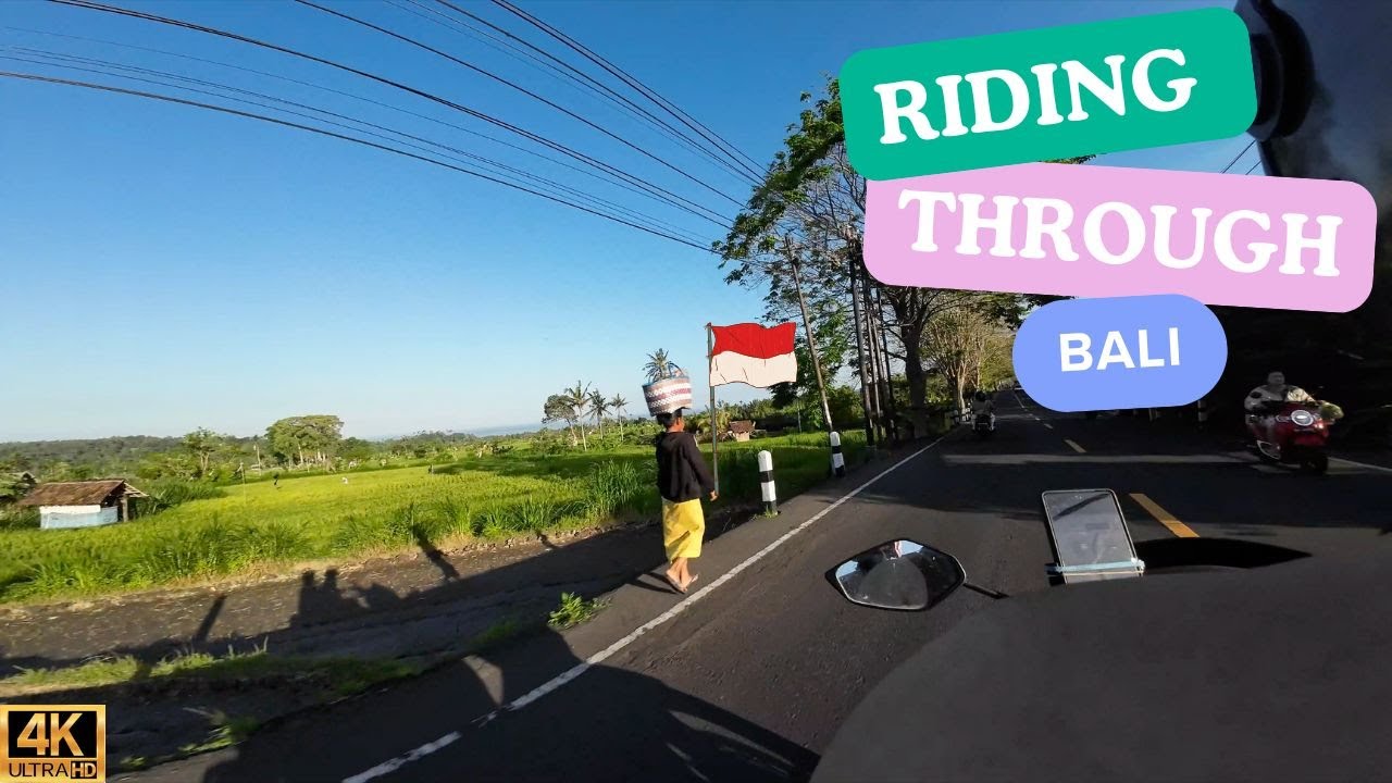 Bali Scooter Ride Tour 🇮🇩 | Scenic Streets & Village Life in 4K
