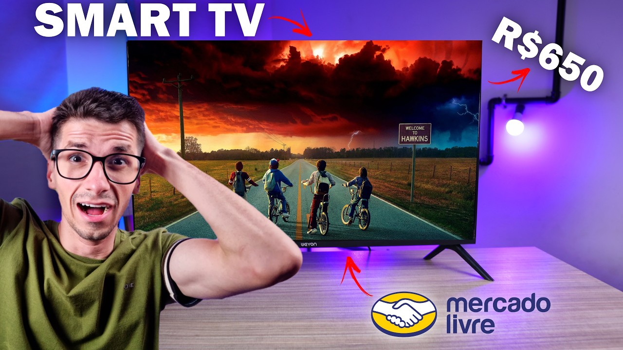 Decidi Comprar A SMART TV Mais BARATO do MERCADO LIVRE