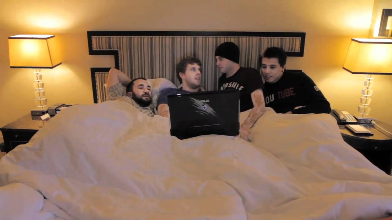 In a bed.