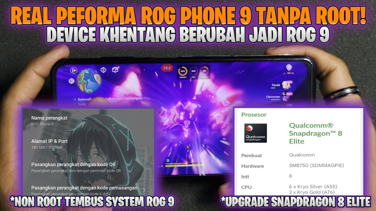 Gila! HP Low-End Jadi ROG Phone 9 Tanpa Root | Upgrade Snapdragon 8+ Elite All Device!