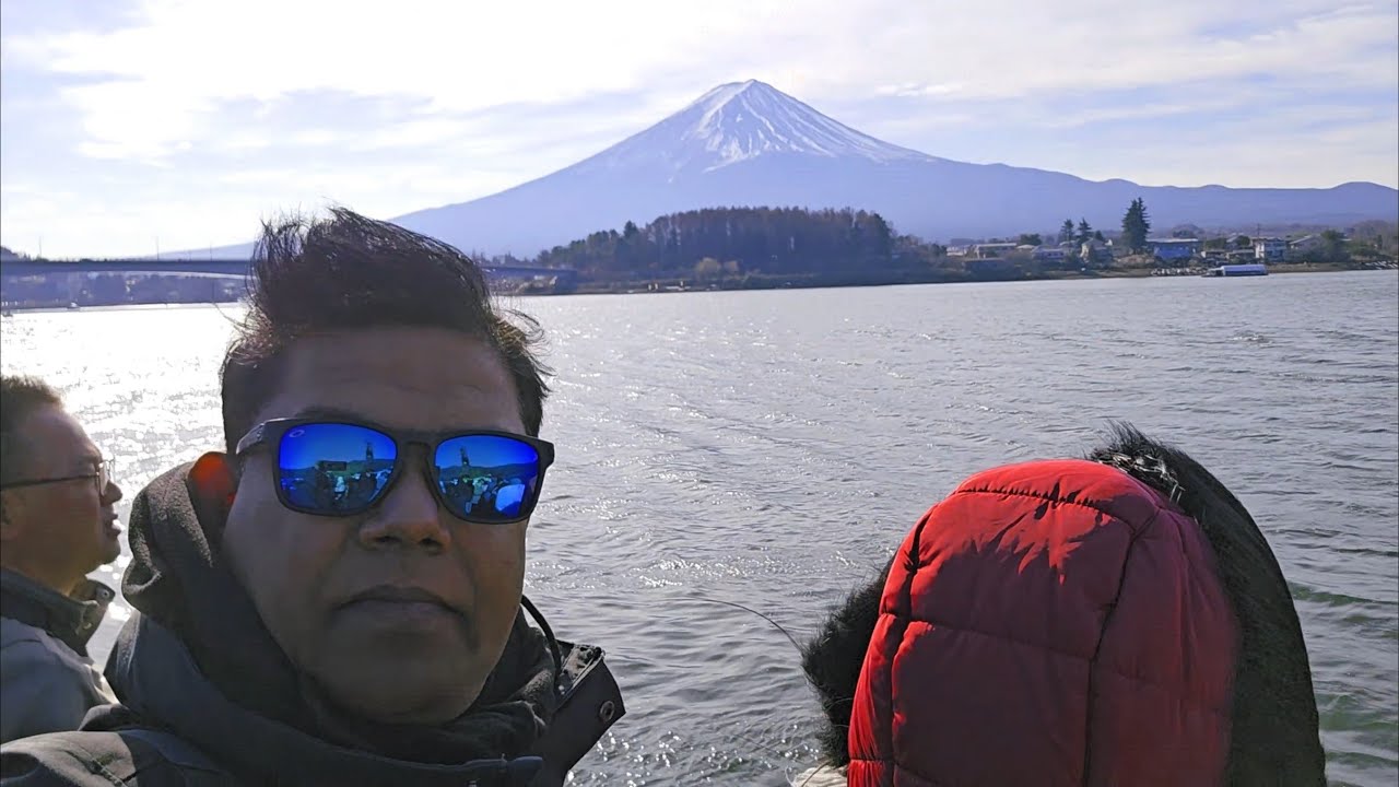 Boat Ride with a View of Mt. Fuji at Lake Kawaguchiko #japan #travel #malaysia