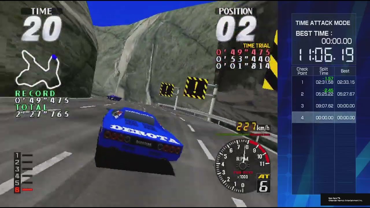 Rave Racer time attack: the HARDEST mode IN GAMING HISTORY