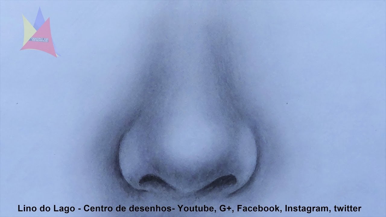 Como desenhar nariz realista- narrado passo a passo simples