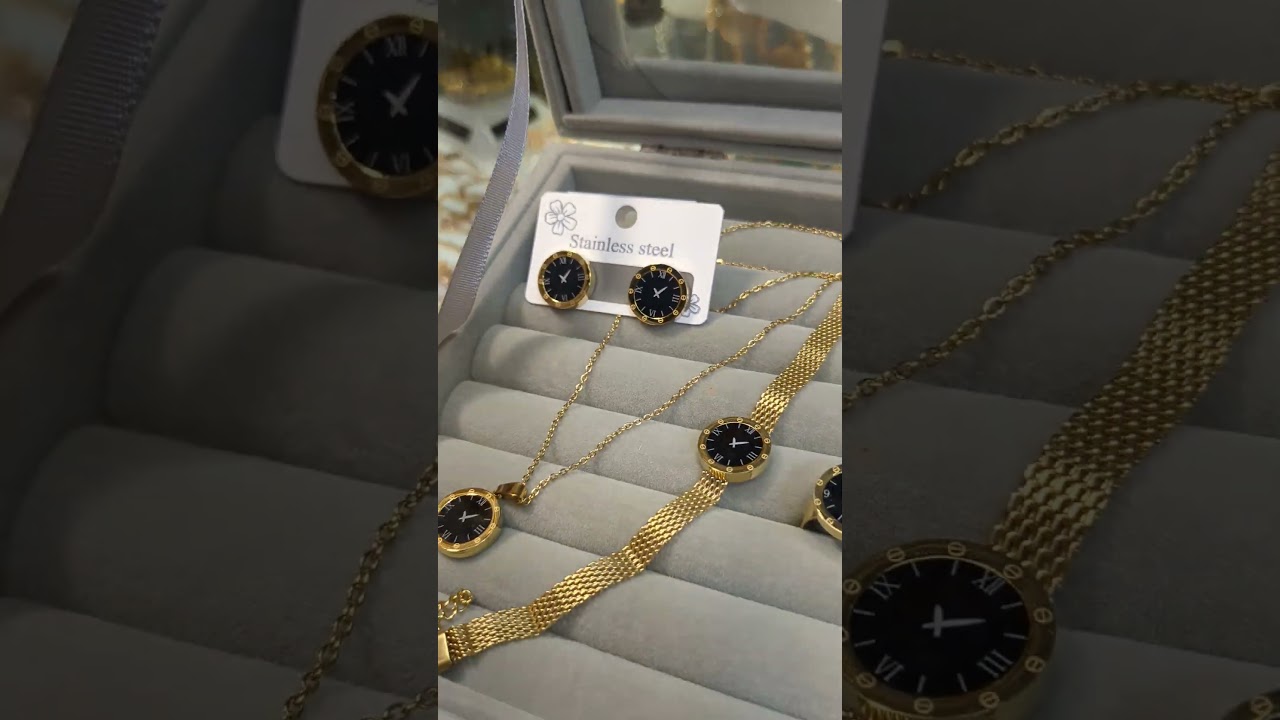 Stainless steel set Tranding jewellery GUL TIjarah Mall Azhar collection Basement 🌏😍