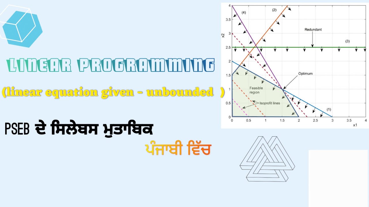 Linear programming ( linear equations given - unbounded)