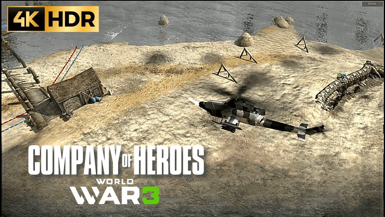 AH-1W SuperCobra in action | Company of Heroes WW3 Mod v5.7