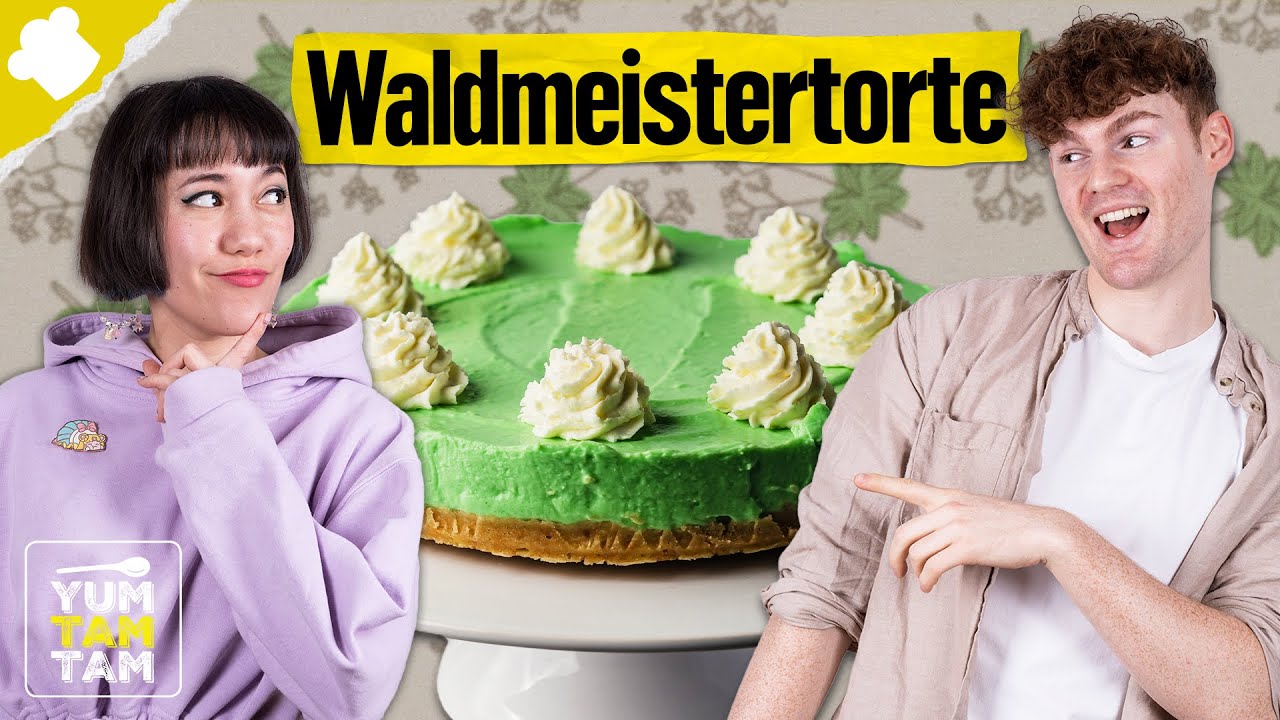 Waldmeistertorte | Grüne Torte mit Keksboden selber machen