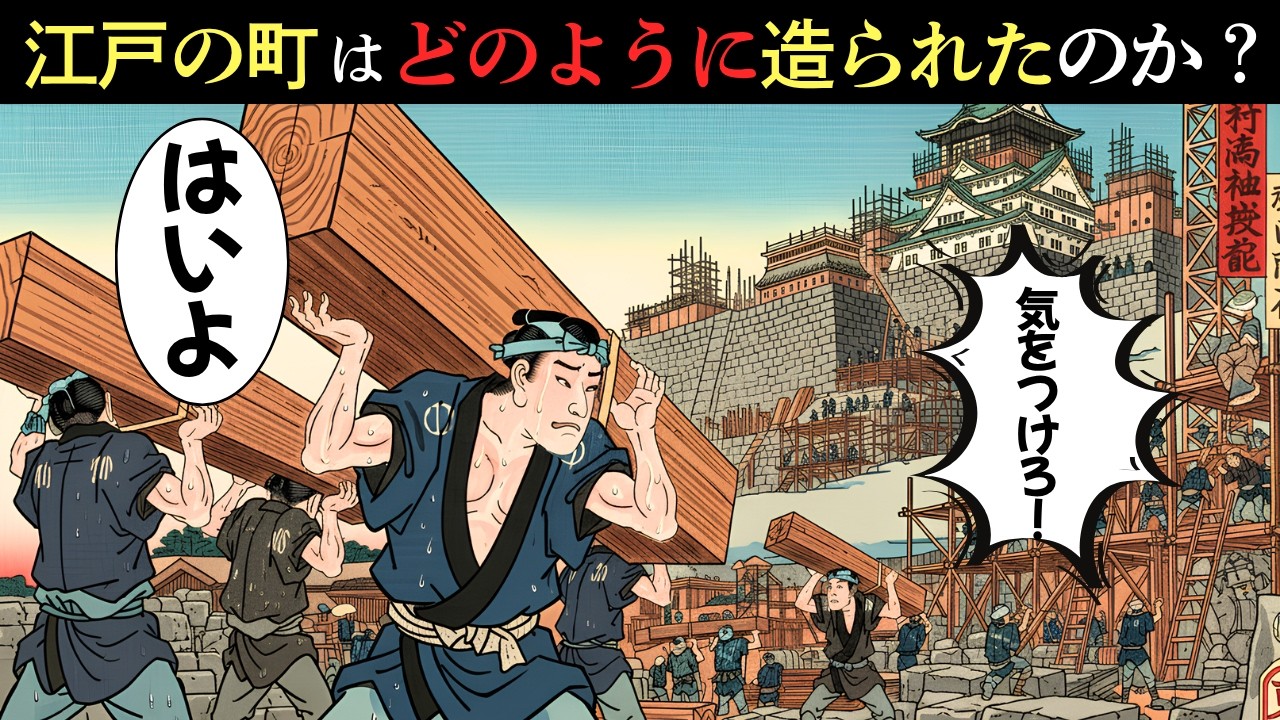 江戸の町はどのように造られたのか？徳川家による江戸城の天下普請と城下町づくり【江戸時代の庶民】【江戸好奇心】