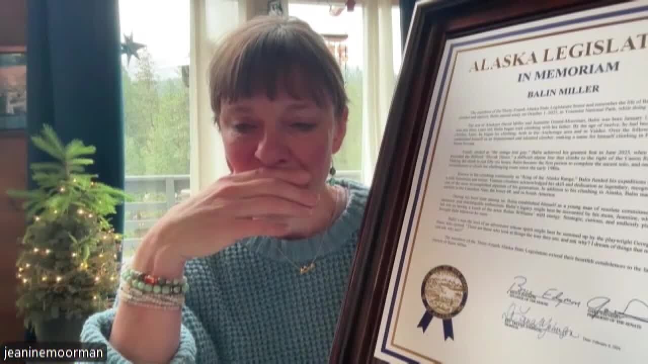 Alaska honors climber Balin Scott Miller with legislative certificate as foundation gains momentu...