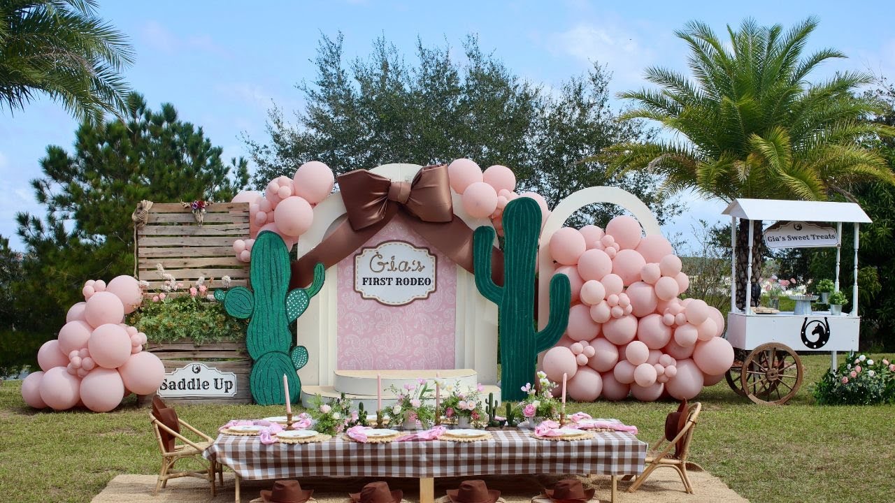 RODEO THEME PARTY | BALLOON DECORATION | BALLOON GARLAND | DIYB BIRTHDAY PARTY IDEAS FOR KIDS
