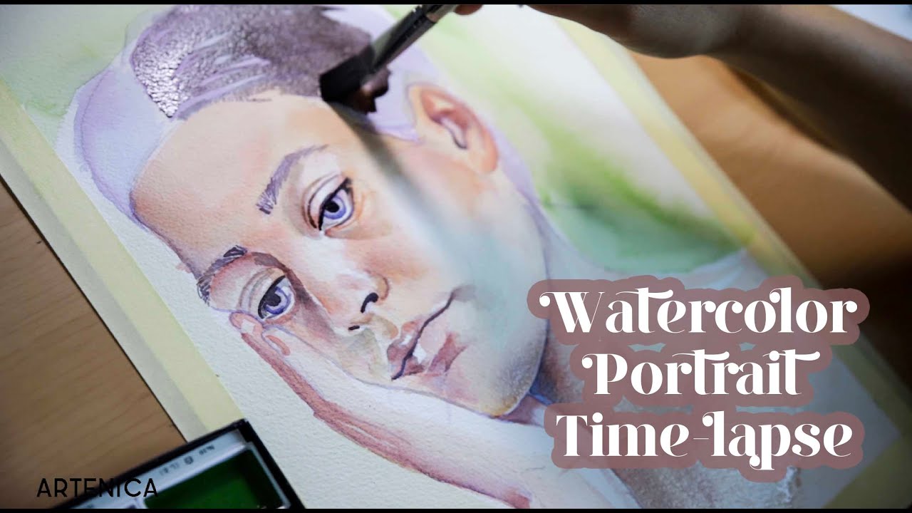 WATERCOLOR PORTRAIT TIME-LAPSE | ARTENICA