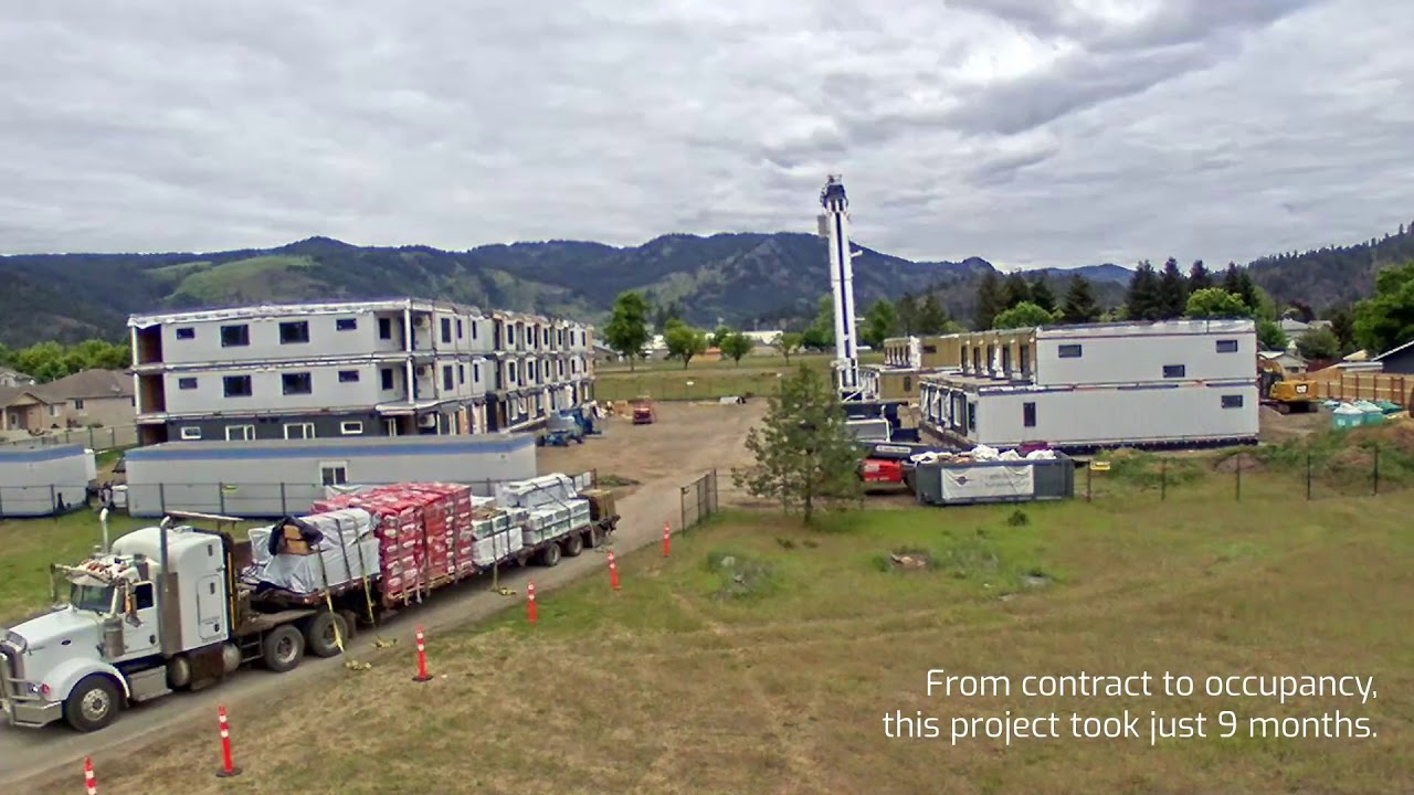 Timelapse - Modular Multi-Family Affordable Housing - Grand Forks, BC