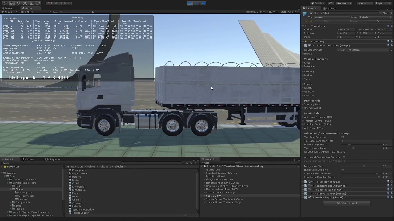 Scania G440 Tandem Bitrem in Vehicle Physics Pro
