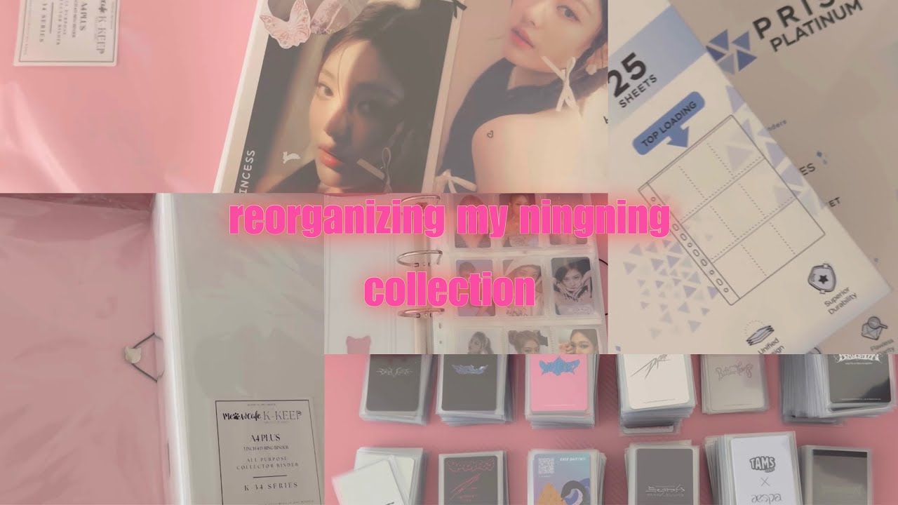 ✮ reorganizing my entire ningning photocard collection - new binders & pages :) ✮