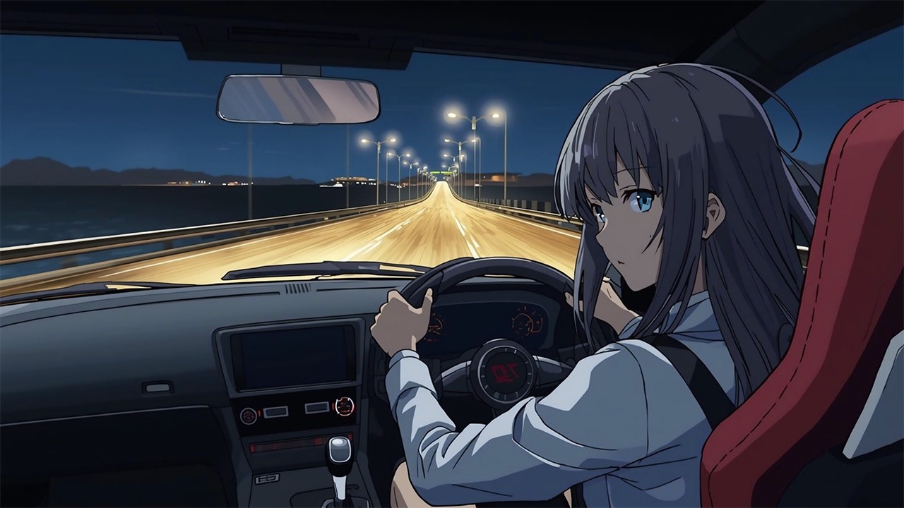 【AI EuroBeat】ミッドナイトアクアライン｜anime-style / concept visual【AI Un-Cover Music】